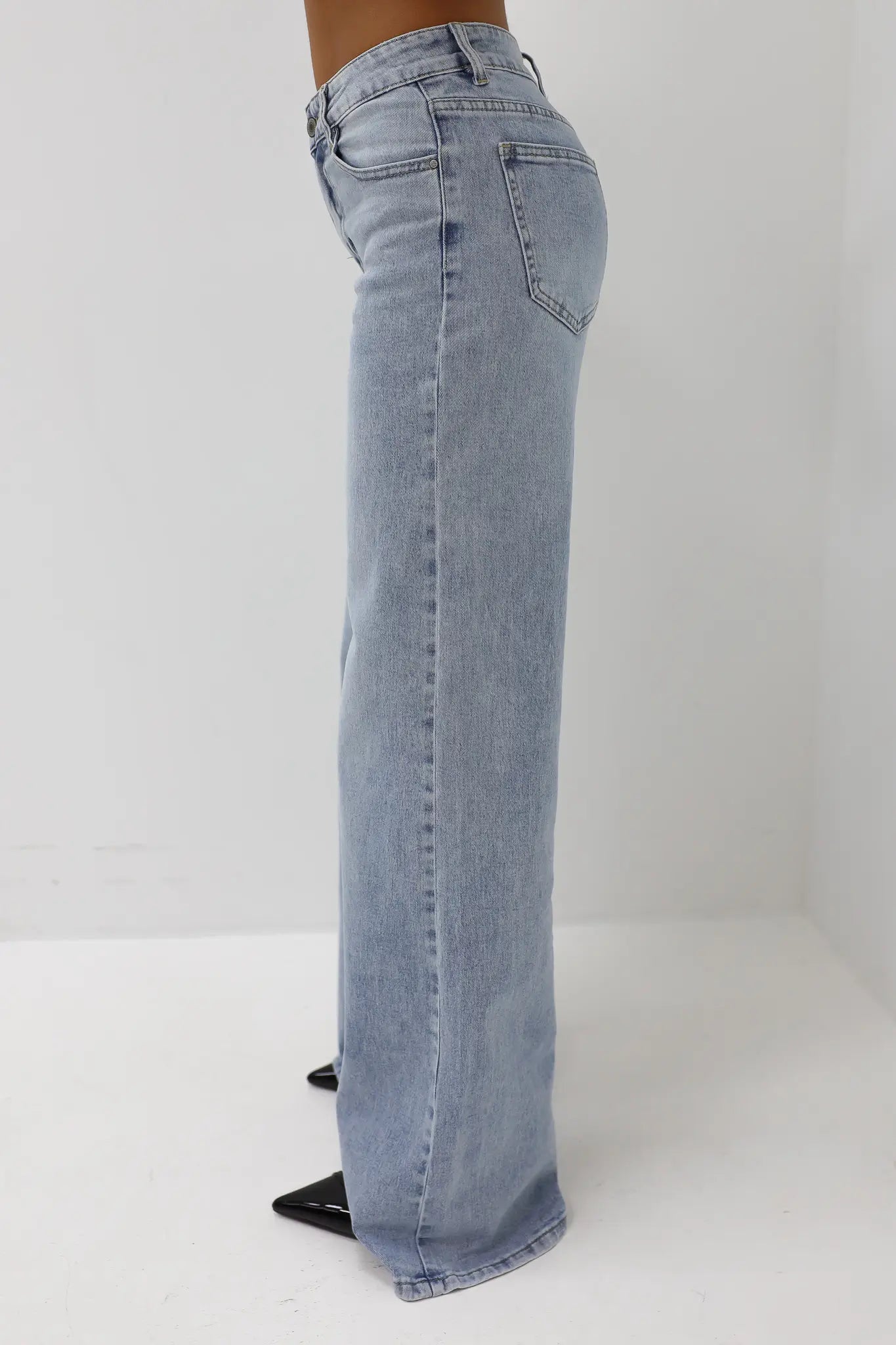 Extra Tall Mid Waist Jeans Blue 8558-3
