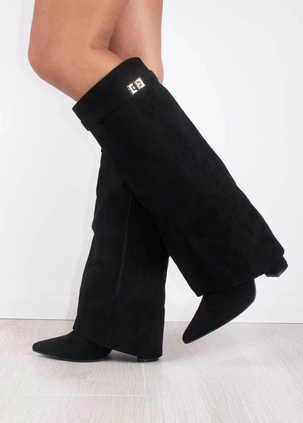 Lizzy London Suede Knee High Boots