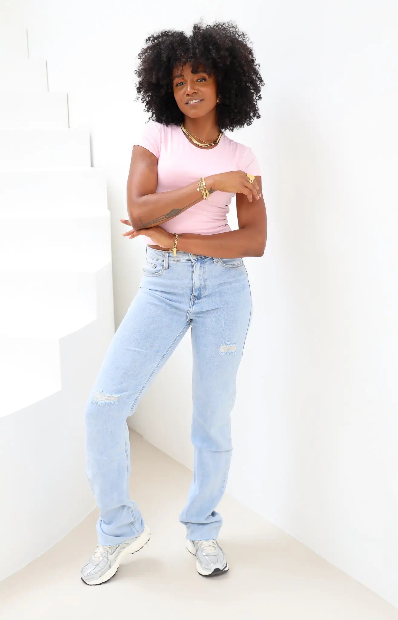 Extra Tall Straight Jeans Light Blue 2037