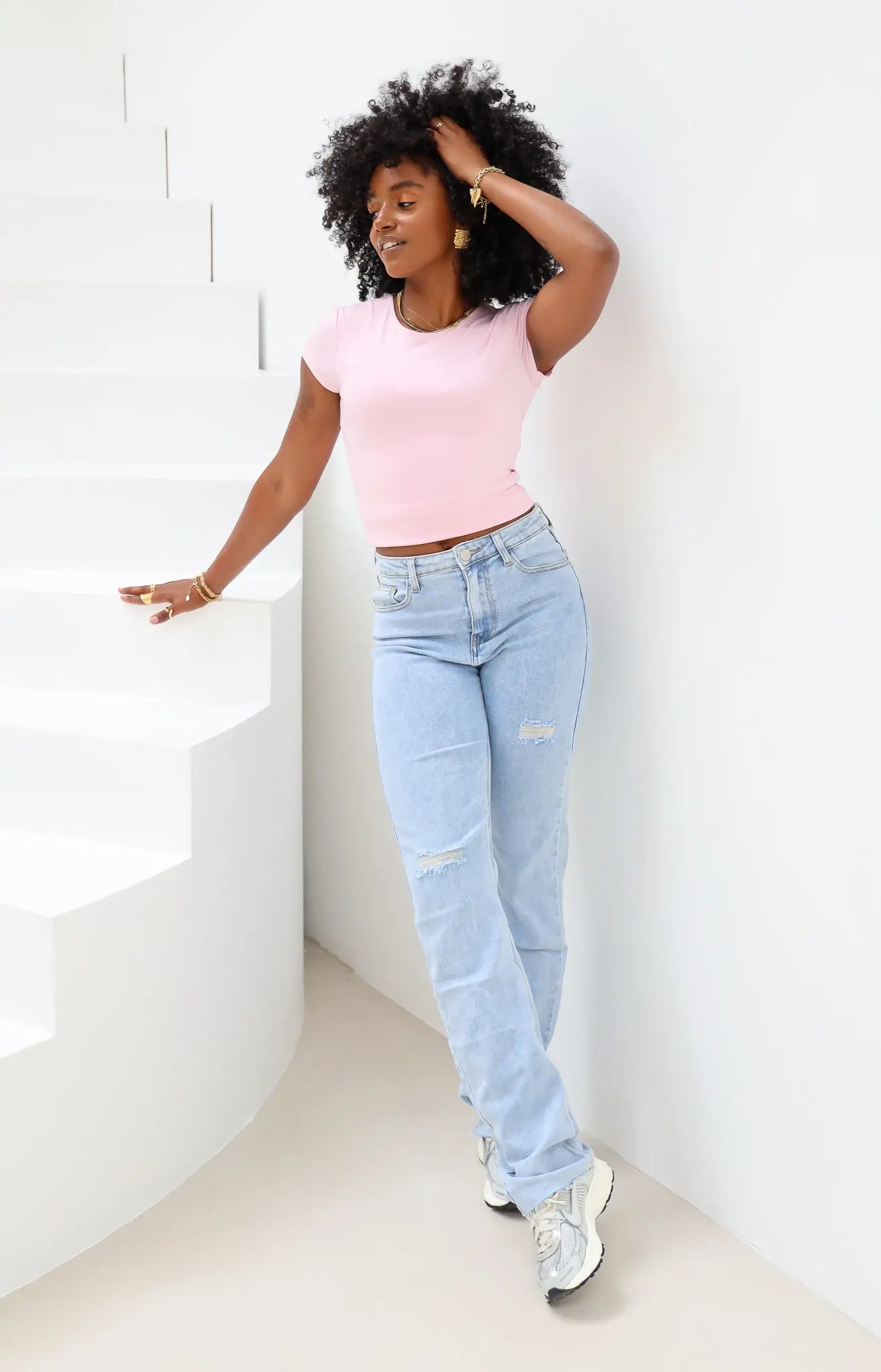 Extra Tall Straight Jeans Light Blue 2037